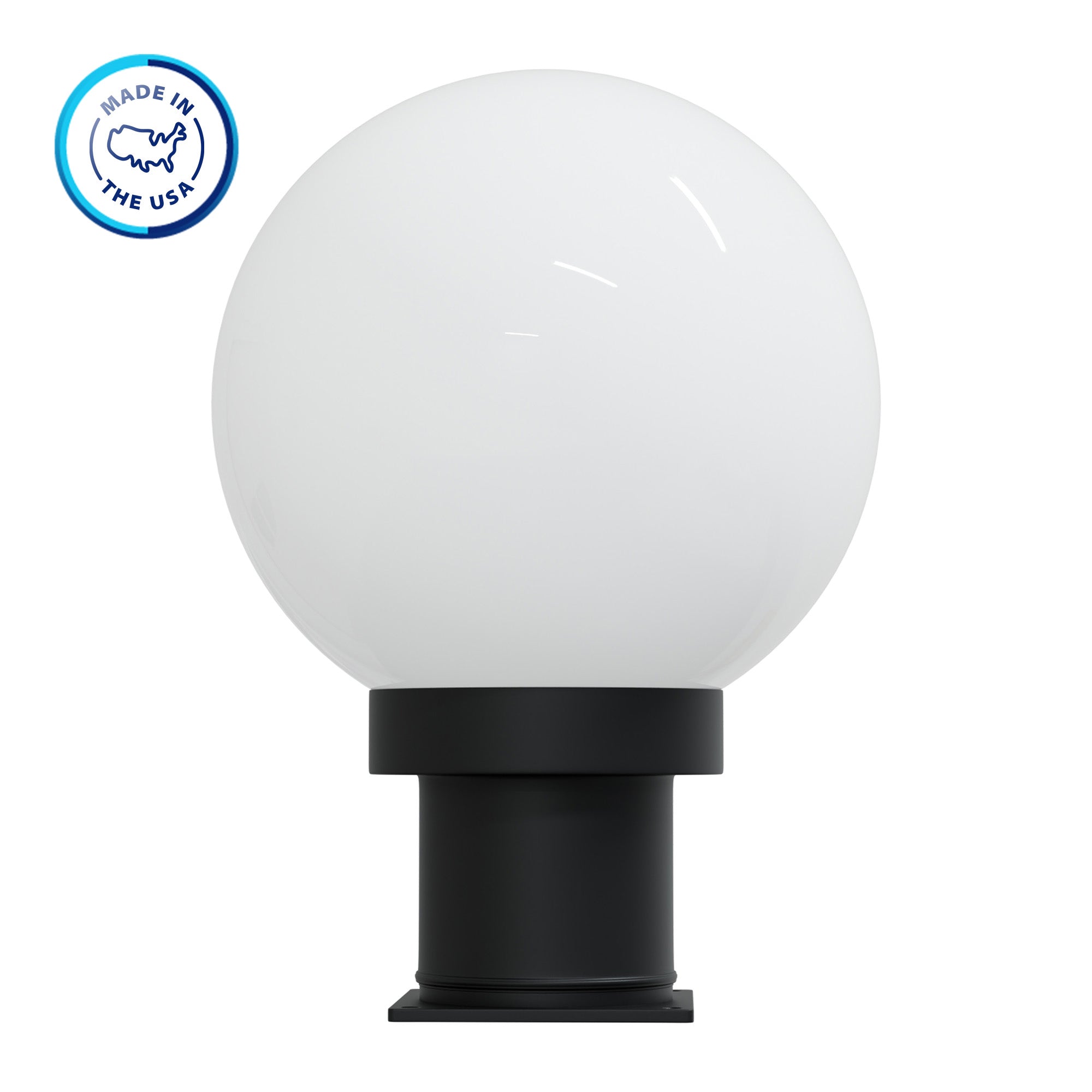 8" Globe Pier Mount Outdoor Lighting with LED Lamp