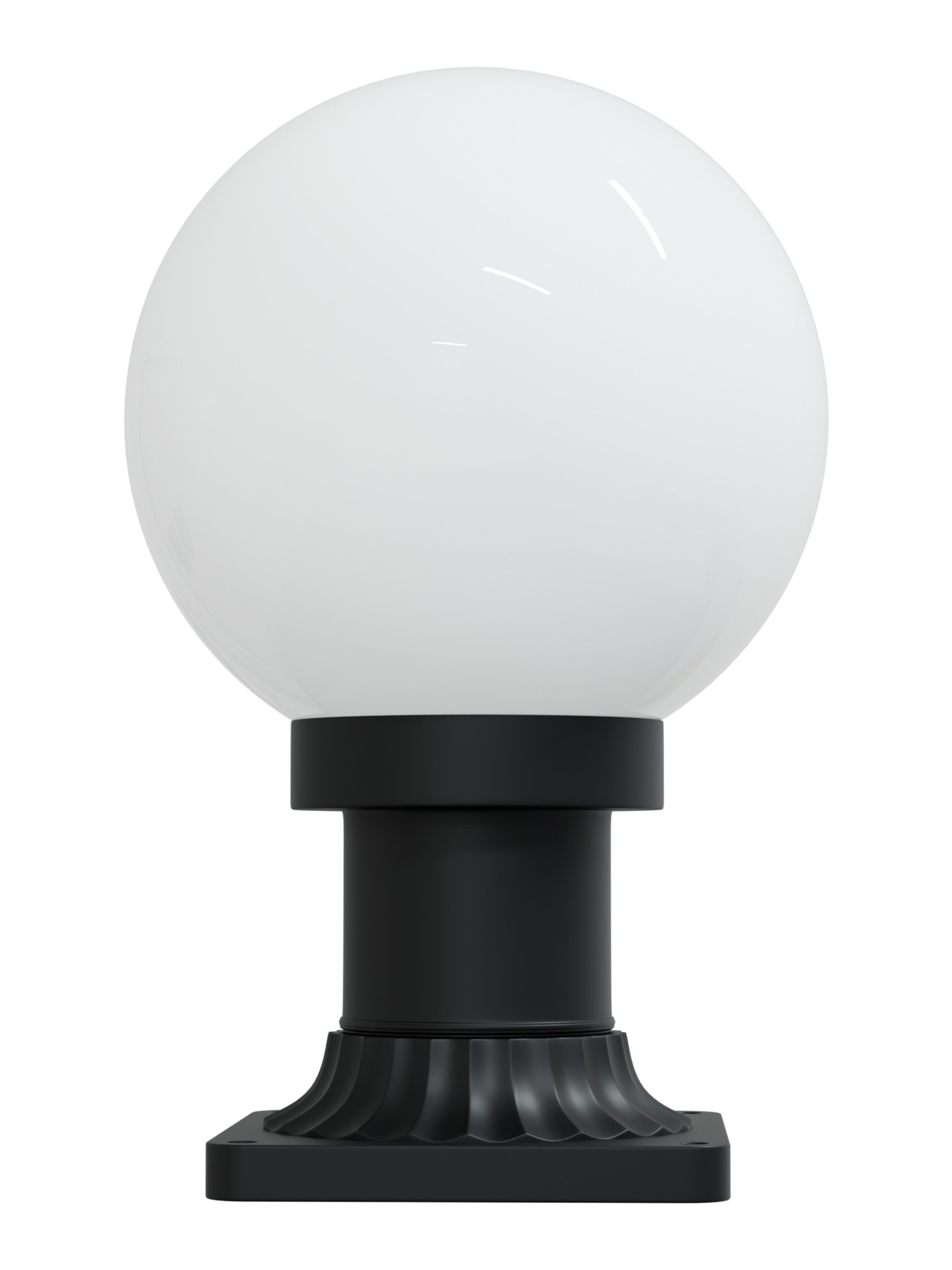 8" Globe Pier Mount Outdoor Lighting with LED Lamp