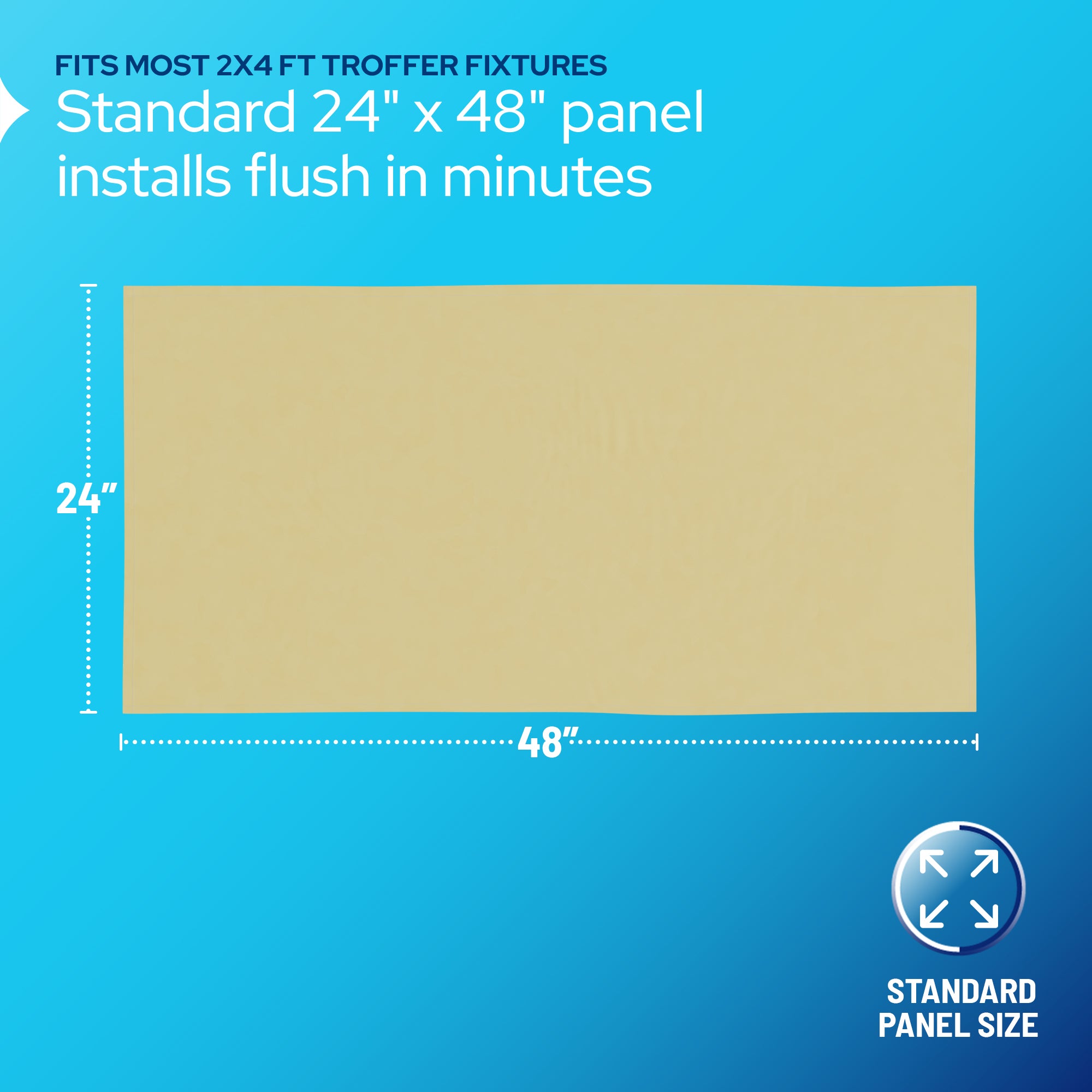 4-Pack Fluorescent Light Covers for Ceiling Lights