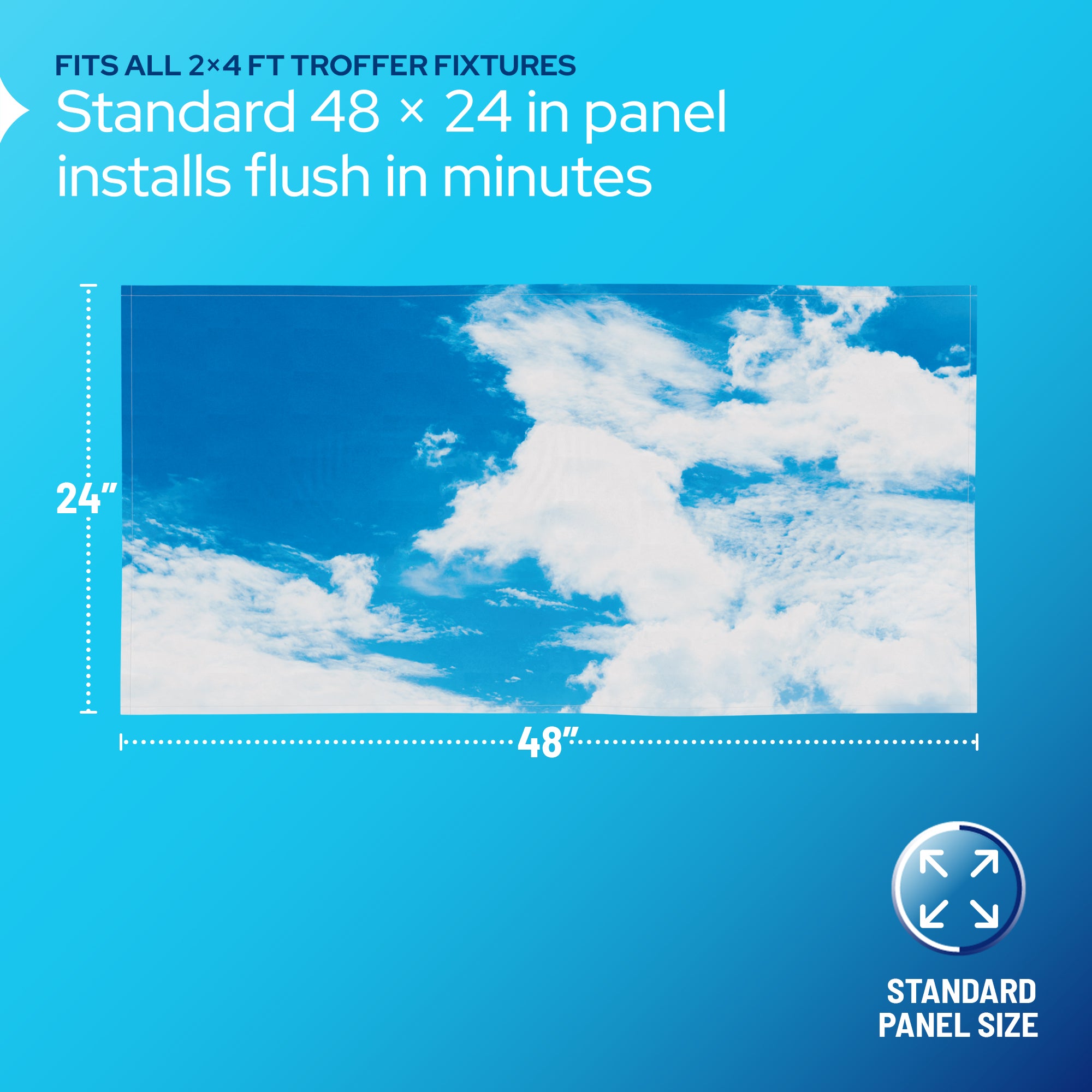 KastLite 4-Pack Fluorescent Light Covers for Ceiling Lights