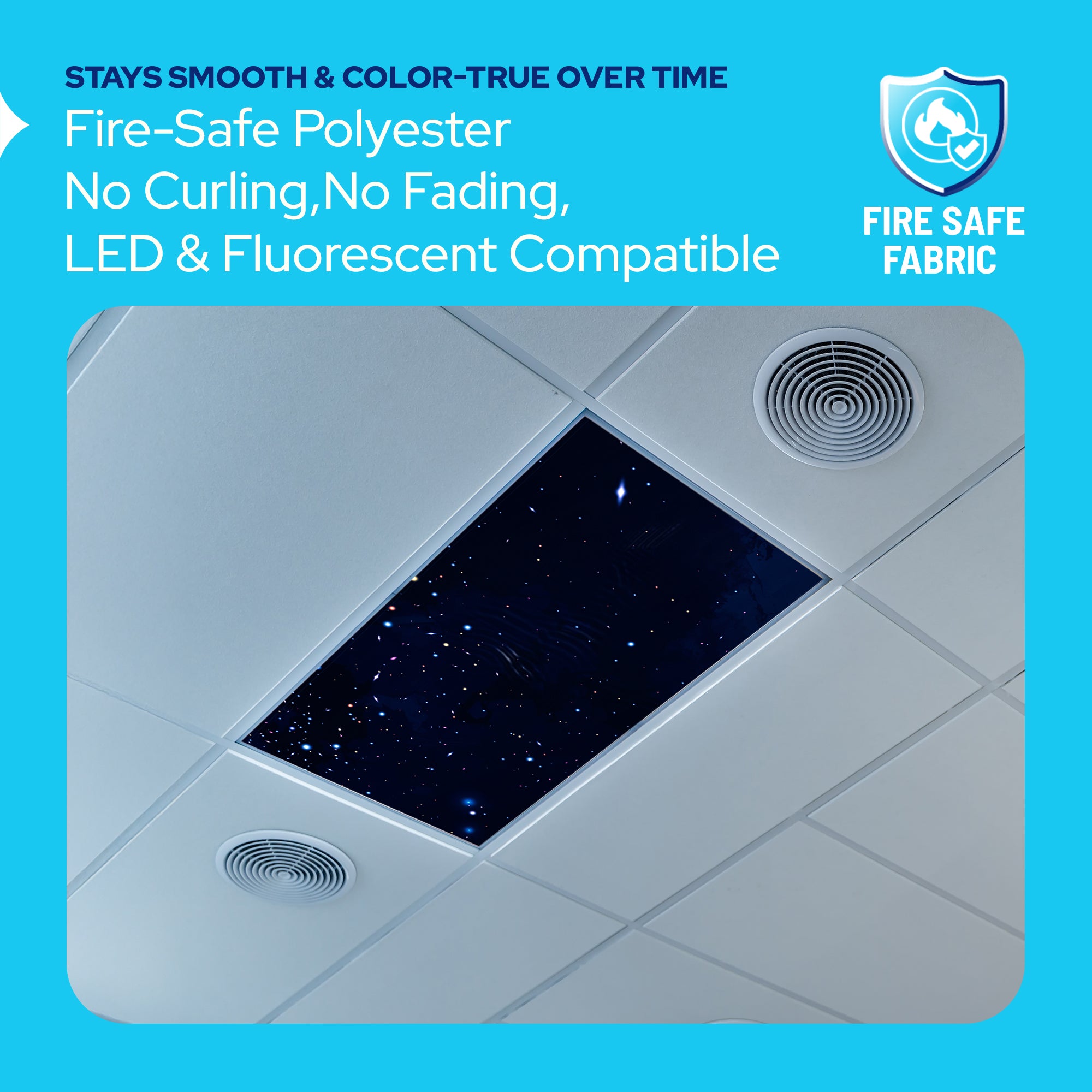 4-Pack Fluorescent Light Covers for Ceiling Lights