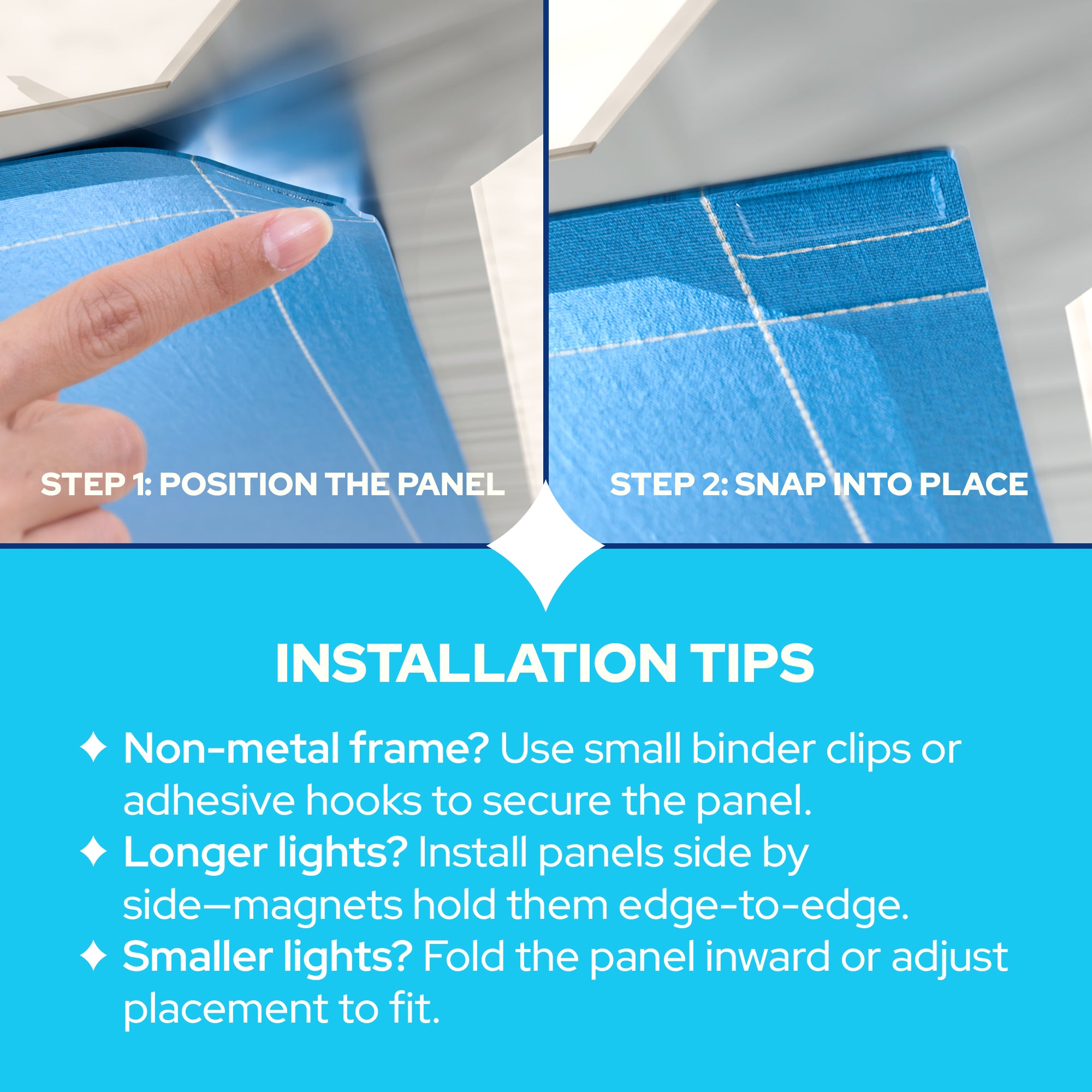 4-Pack Fluorescent Light Covers for Ceiling Lights