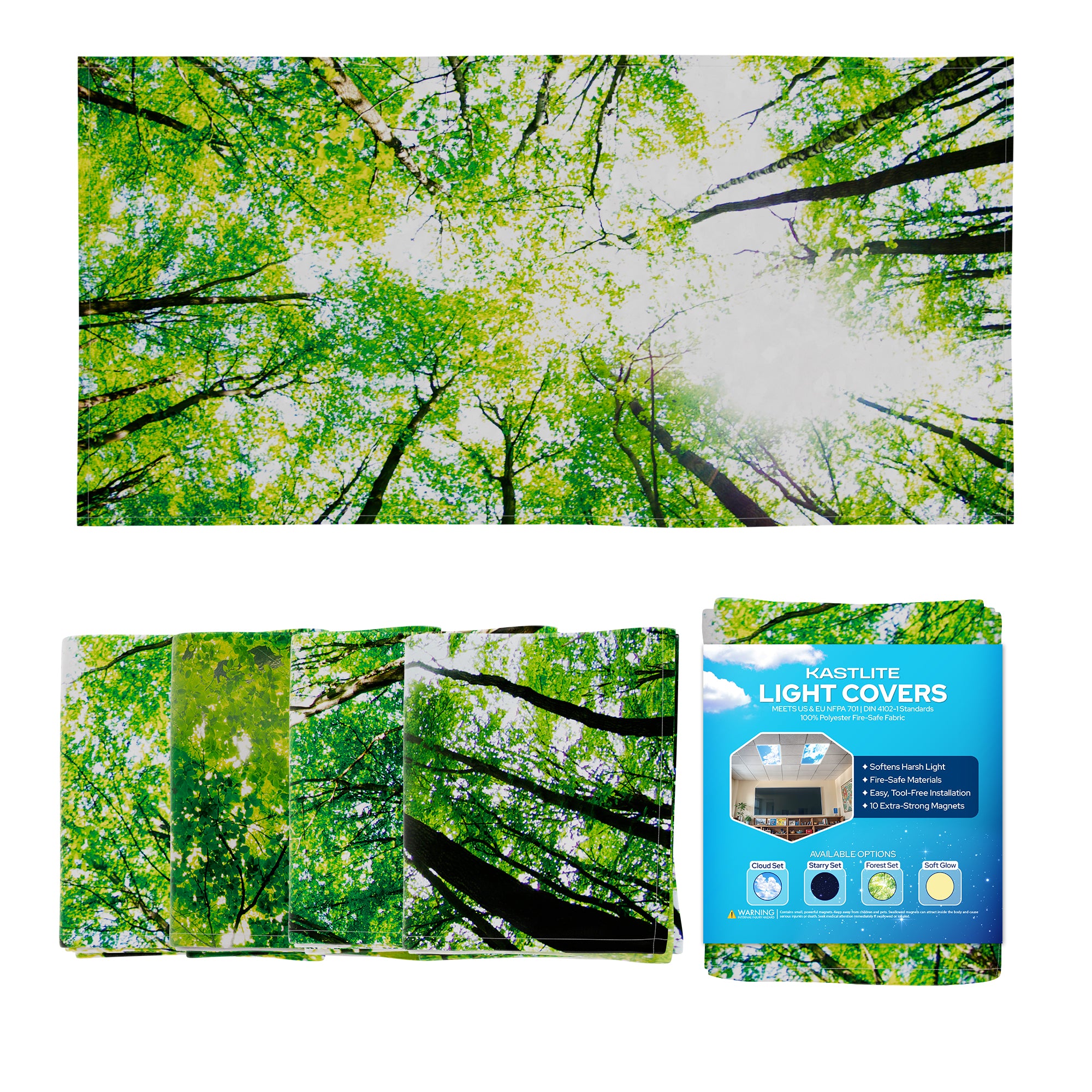 4-Pack Fluorescent Light Covers for Ceiling Lights