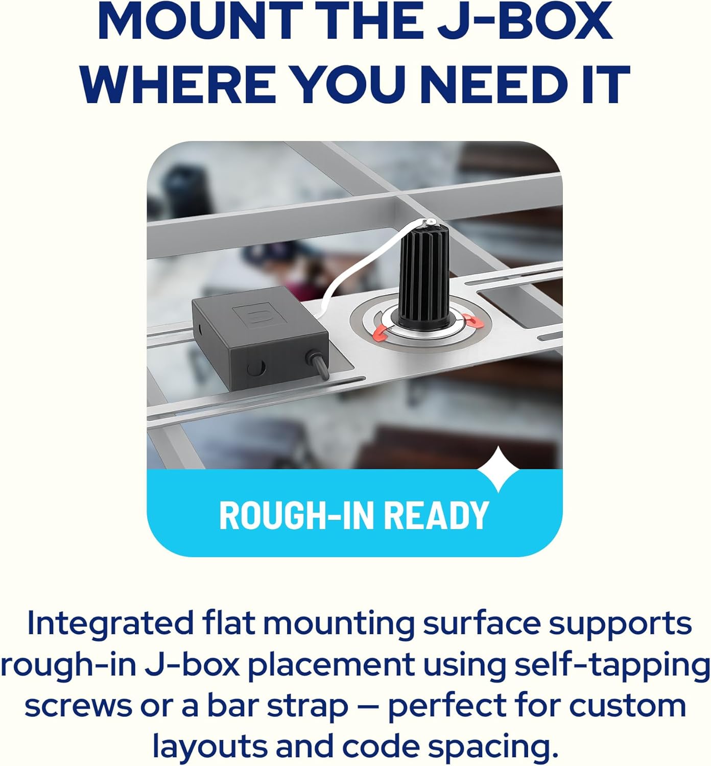 Construction Mounting Plate for 2" to 6" Wafer Downlights