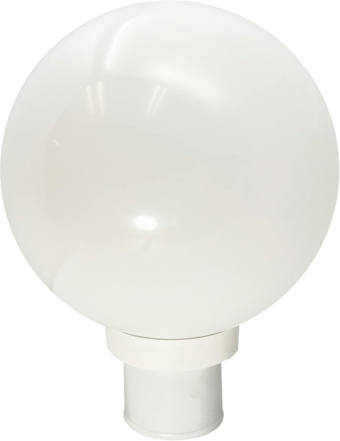 10" Globe Combo installed on lamp post fixture