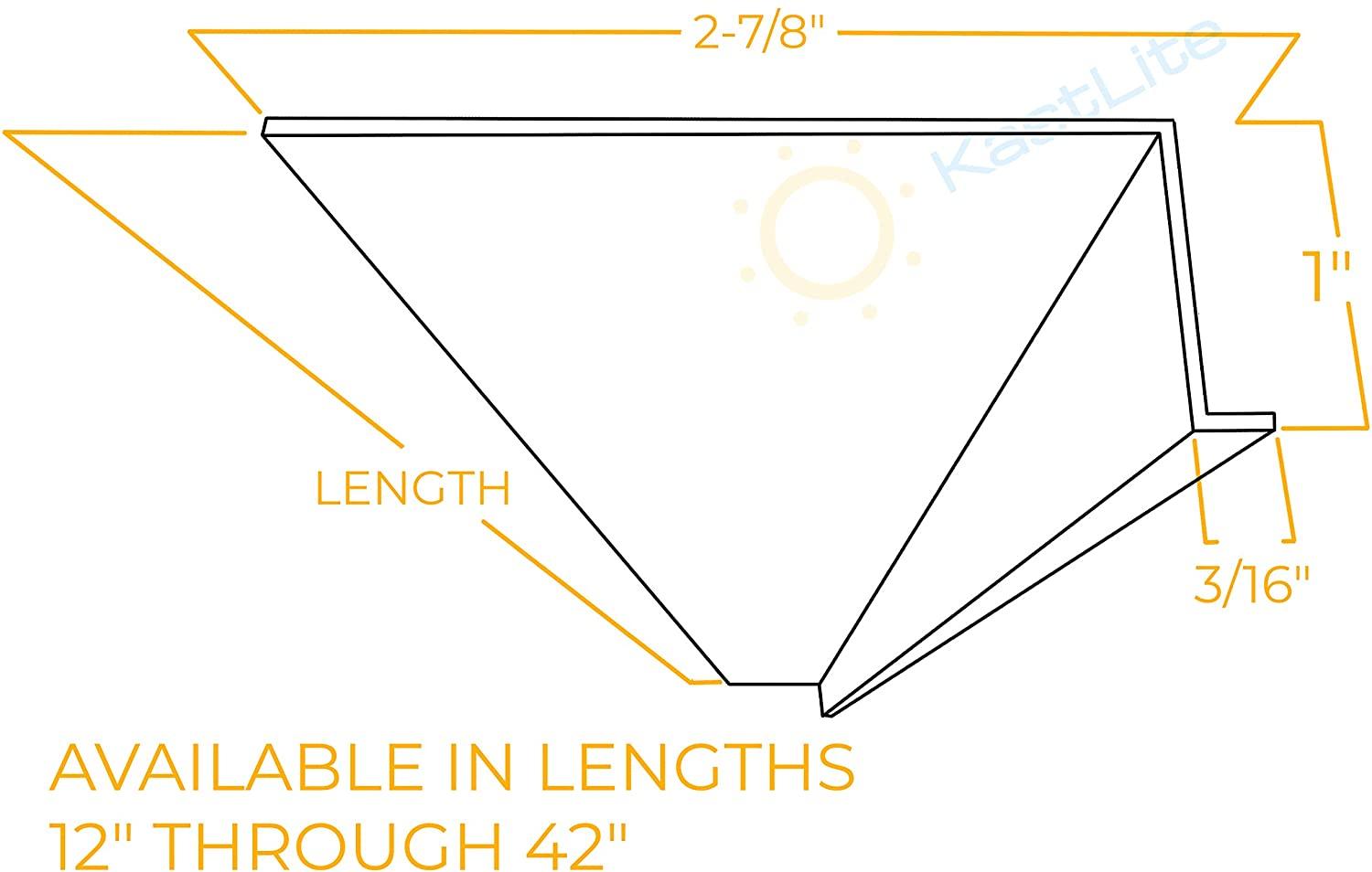 Smooth Linear Lens - 1-1/8" Height x 2-7/8" Width