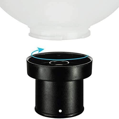10" Globe Combo installed on lamp post fixture